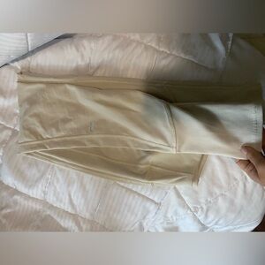 Alo Yoga Pants High Waisted LeggingsIvory Neutral Skinny Size large